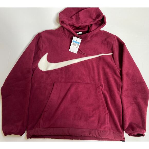 Nike Other - Nike Club Winterized Fleece DQ4896-638 Beetroot Pullover Hoodie Men's M